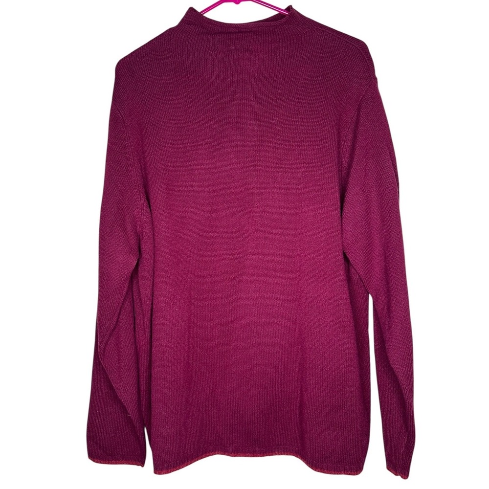 Venezia Jeans Lambswool Blend Mock Neck Sweater Magenta Pink Plus Size 18/20 Y2K